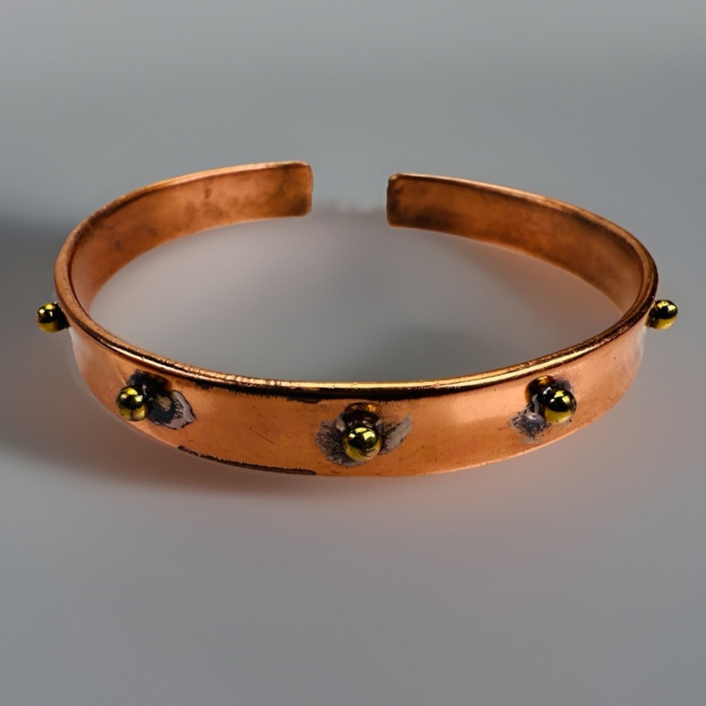Vintage Rose Coppertone Cuff Bracelet